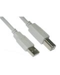 Кабел VCom - CU201, USB-A/USB-B, 1.8 m, сив - 1t