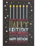 Картичка за рожден ден Busquets - Happy Birthday, черна - 1t