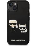 Калъф Karl Lagerfeld - Karl and Choupette, iPhone 14 Plus, черен - 1t