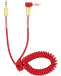 Аудио кабел Tellur - TLL311061, жак 3.5 mm/жак 3.5 mm, 1.5 m, червен - 3t