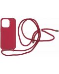 Калъф Mobile Origin - Lanyard, iPhone 15 Pro, Cherry - 1t