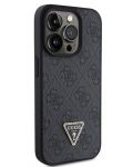 Калъф Guess - Strass Triangle Metal Logo, iPhone 15 Pro Max, черен - 3t