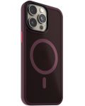 Калъф Next One - Claret Mist Shield MagSafe, iPhone 15 Pro, червен - 2t