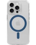 Калъф Holdit - MagSafe Case, iPhone 15 Pro Max, син/прозрачен - 1t