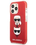 Калъф Karl Lagerfeld - K and C Heads, iPhone 13 Pro, червен - 1t
