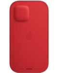 Калъф Apple - Leather Sleeve MagSafe, iPhone 12/12 Pro, червен - 1t