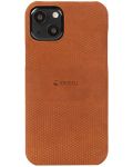 Калъф Krusell - Leather, iPhone 13 mini, кафяв - 2t
