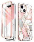 Калъф i-Blason - Cosmo, iPhone 13/14, Marble Pink - 2t
