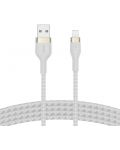 Кабел Belkin - Boost Charge, USB-A/Lightning, Braided silicone, 1 m, бял - 4t