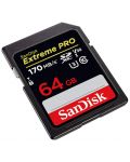 Карта памет SanDisk - Extreme PRO, 64GB, SDXC, UHS-I Class10 - 2t