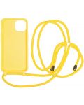 Калъф Mobile Origin - Lanyard, iPhone 14, Yellow - 2t