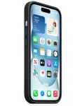 Калъф Apple - FineWoven MagSafe, iPhone 15 Plus, черен - 3t