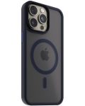 Калъф Next One - Midnight Mist Shield MagSafe, iPhone 15 Pro, тъмносин - 3t