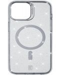 Калъф Cellularline - Sparkle Mag, iPhone 15, бял - 1t