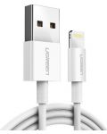 Кабел Ugreen - 403020, USB-А/Lightining, 1 m, бял - 3t