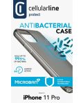 Калъф Cellularline - Microban Antibacterial, iPhone 11 Pro, черен - 3t