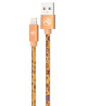 Кабел Tellur - Graffiti, USB-A/Lightning, 3A, 1 m, оранжев - 1t