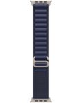 Каишка Apple - Alpine Loop L Natural Titanium, Apple Watch, 49 mm, Navy - 2t