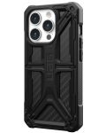 Калъф UAG - Monarch, iPhone 15 Pro, Carbon Fiber - 3t