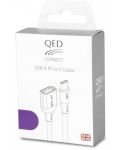 Кабел QED - Connect QE8191, USB-A/USB-C, 0.15m, черен - 3t