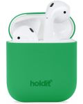 Калъф за слушалки Holdit - Silicone, AirPods 1/2, зелен - 1t