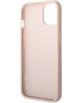 Калъф Guess - PU 4G Metal Logo, iPhone 15 Plus, розов - 4t