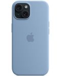 Калъф Apple - Silicone MagSafe, iPhone 15, Winter Blue - 7t