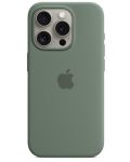 Калъф Apple - Silicone MagSafe, iPhone 15 Pro Мах, Cypress - 1t