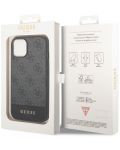 Калъф Guess - 4G Strip, iPhone 14 Plus, сив - 6t