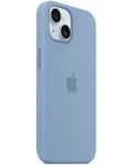 Калъф Apple - Silicone MagSafe, iPhone 15, Winter Blue - 2t
