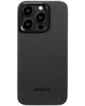 Калъф Pitaka - Fusion MagEZ 4 1500D, iPhone 15 Pro, Grey Twill - 1t