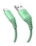 Кабел Tellur - TLL155398, USB-A/Lightning, 1 m, зелен - 2t