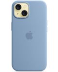 Калъф Apple - Silicone MagSafe, iPhone 15, Winter Blue - 5t