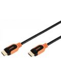 Кабел Vivanco - 42959, HDMI/HDMI с Ethernet, 2m, оранжев/черен - 1t