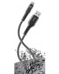 Кабел Cellularline - Tetra Force, USB-A/USB-C, 1.2 m, черен - 1t