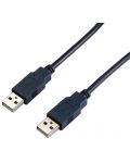 Кабел VCom - CU203-B, USB-A/USB-A, 2 m, черен - 1t