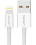 Кабел Ugreen - 403020, USB-А/Lightining, 1 m, бял - 2t