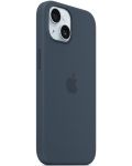 Калъф Apple - Silicone MagSafe, iPhone 15, Storm Blue - 2t