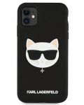 Калъф Karl Lagerfeld - Choupette Head Silicone, iPhone 11, черен - 1t