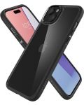 Калъф Spigen - Ultra Hybrid, iPhone 15 Plus, Matte Black - 5t
