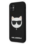 Калъф Karl Lagerfeld - Choupette Head Silicone, iPhone 11, черен - 3t