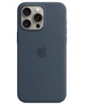 Калъф Apple - Silicone MagSafe, iPhone 15 Prо Мах, Storm Blue - 1t