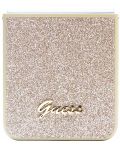 Калъф Guess - Glitter Flakes Metal Logo, Galaxy Z Flip 5, златист - 6t