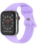 Каишка Techsuit - W031 Silicone, Apple Watch, 38/40/41 mm, лилава - 1t