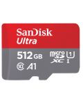 Карта памет SanDisk - Ultra, 512GB, microSDXC, Class10 + адаптер - 3t