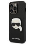 Калъф Karl Lagerfeld - Saffiano Karl Head, iPhone 14 Pro Max, черен - 3t