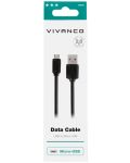 Кабел Vivanco - 36292, Micro USB/USB-A, 2 m, черен - 2t