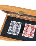 Карти за игра Manopoulos - В дървена кутия, светъл орех - 3t
