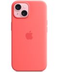 Калъф Apple - Silicone MagSafe, iPhone 15, Guava - 4t