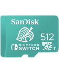 Карта памет SanDisk - 512GB, microSDXC, за Nintendo Switch, UHS-I - 1t